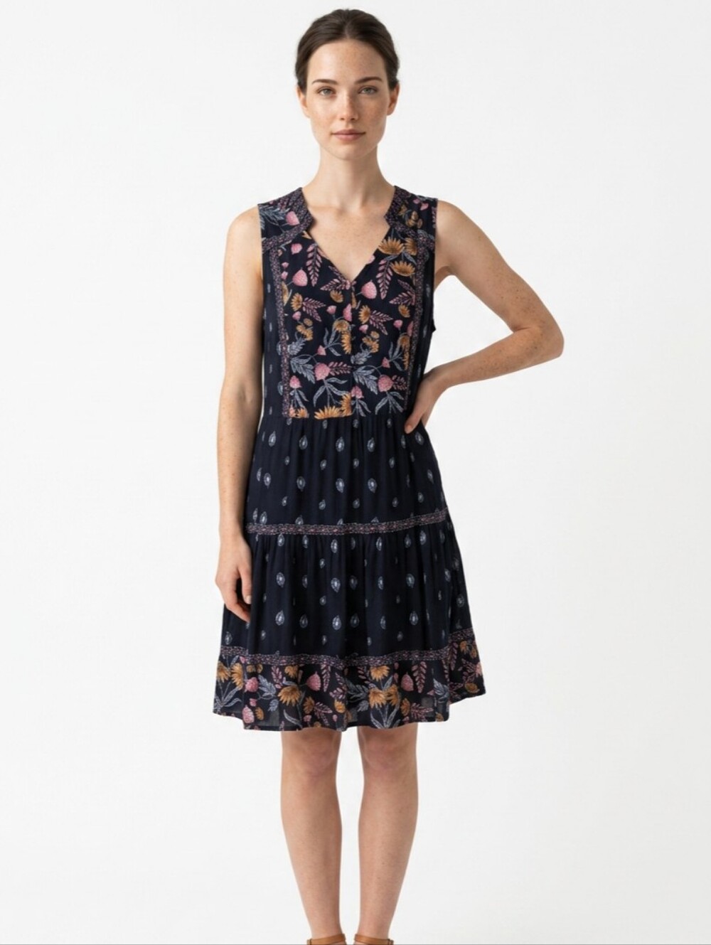 Style & Co | Sleeveless Floral Lined Dress Size L